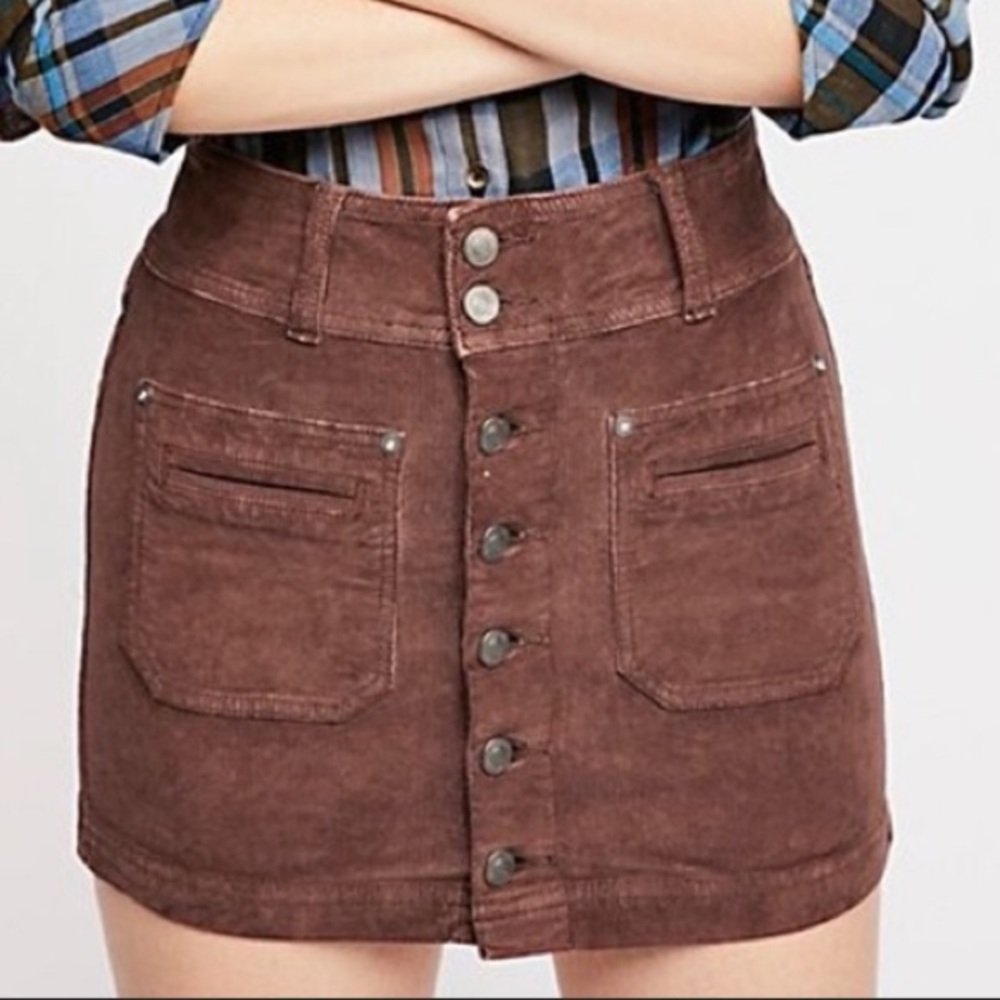 NWT Free People Corduroy Skirt 26